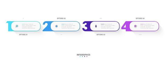 Vector Infographic label design template with icons and 4 options or steps. Can be used for process diagram, presentations, workflow layout, banner, flow chart, info graph.