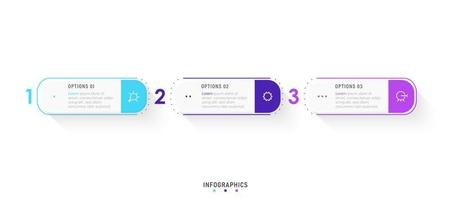 Vector Infographic label design template with icons and 3 options or steps. Can be used for process diagram, presentations, workflow layout, banner, flow chart, info graph.