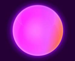 sphere of future protection from shields. bright pink, illuminated vector 3D sphere