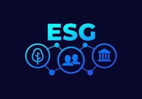 esg, ambiental, diseño de vectores de gobernanza social