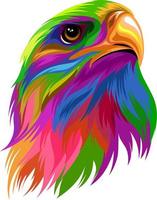 águila ave del paraíso arco iris vector