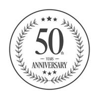 Vector de ilustración de logotipo de lujo 50 aniversario. Ilustración de vector libre vector gratis