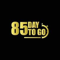 85 days to go Gradient button. Vector stock illustration