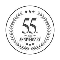 Vector de ilustración de logotipo de lujo 55 aniversario. Ilustración de vector libre vector gratis