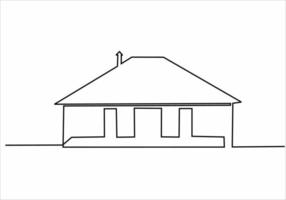 home continuous line vector