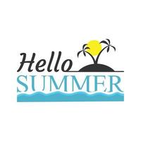 Hello summer image typography vecto vector