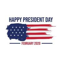 Happy president day february design vector