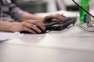 young programmer writing programming code photo