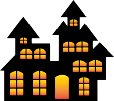 Silhouette Halloween-Schloss png