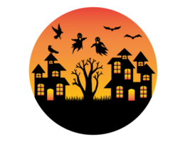 sublimation de fond de cercle d'halloween png