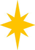 ilustração de ícone de estrela brilhante plana png