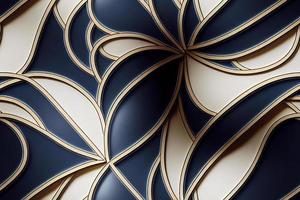 Ilustración 3d de patrones sin fisuras decorativos con azul oscuro y blanco foto
