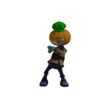 Pumpkin monster pose Halloween png