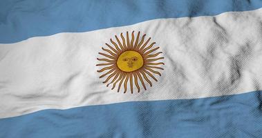 schwenkende argentinische flagge in 3d-rendering video