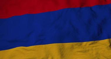 agitant le drapeau arménien en rendu 3d video