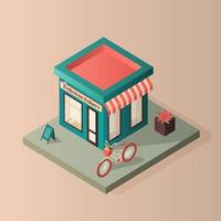 Delicious fresh bakery in isometry vector