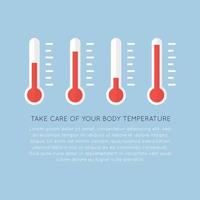 cuidando tu temperatura vector