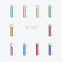 Set of Different Thermometers vector