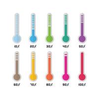 Collection of Thermometer Goals vector