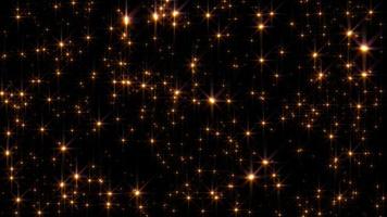 bucle que cae parpadeo resplandecer oro estrellas partículas animación video