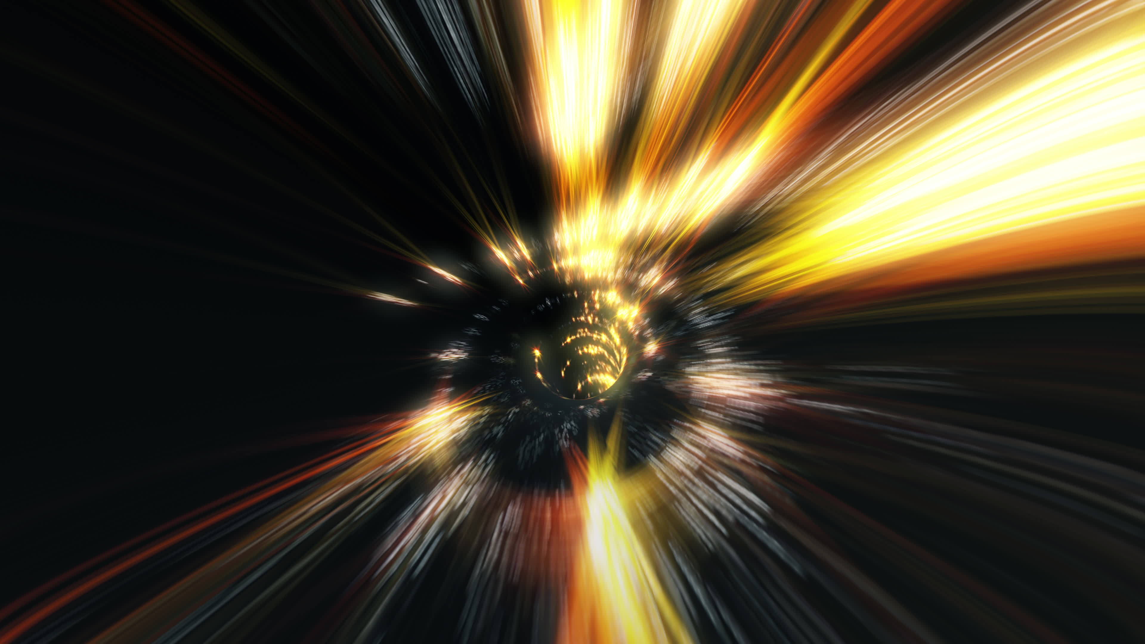 Hyperspace speed flight flicker gold star vortex tunnel 12511017 Stock