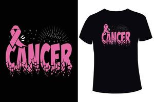 cáncer, concienciación sobre el cáncer de mama. plantillas de diseño de camisetas de cáncer de mama vector
