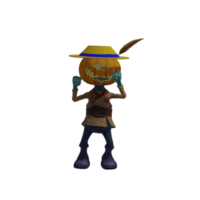 zucca mostro posa Halloween png