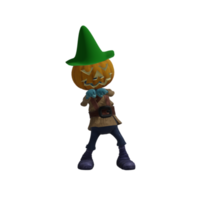 Pumpkin monster pose Halloween png