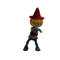 pose de monstruo de calabaza halloween png