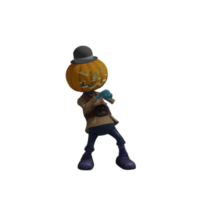 Pumpkin monsters dancing png