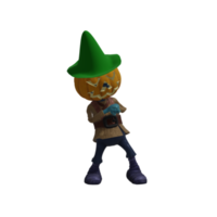 Pumpkin monster pose Halloween png