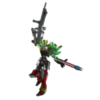 mecha redo till ge sig på png