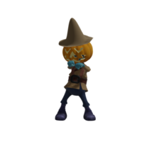 Pumpkin monster pose Halloween png