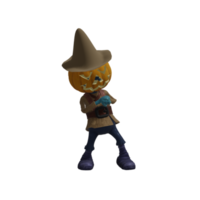 Pumpkin monster pose Halloween png