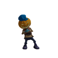 Pumpkin monster pose Halloween png