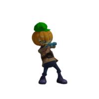 Pumpkin monster pose Halloween png