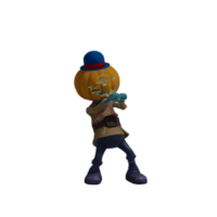 Pumpkin monster pose Halloween png