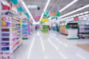 Supermarket store abstract blur background photo