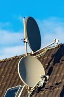 satellite dish on roof photo