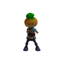 Pumpkin monster pose Halloween png