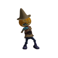 Pumpkin monster pose Halloween png