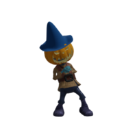 Pumpkin monster pose Halloween png