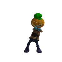 Halloween-Kürbis-Monster-Pose png