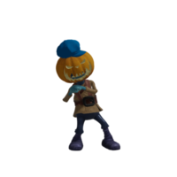 Pumpkin monster pose Halloween png