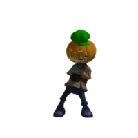 Pumpkin monster pose Halloween png