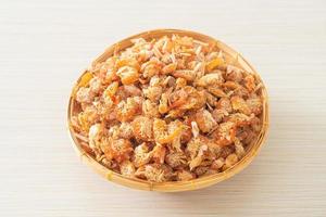 dried shrimps or dried salted prawn photo