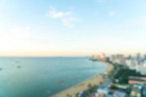 abstract blur Pattaya city skyline view in Thailand photo