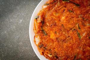 Korean Kimchi pancake or Kimchijeon photo