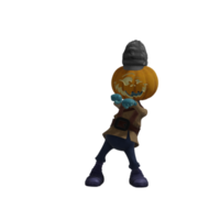 Pumpkin monsters dancing png