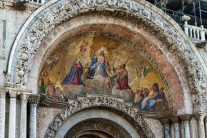 VENICE, ITALY - OCTOBER 12, 2014. Partial view of Saint Marks Basilica Venice photo